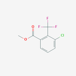 Methyl 3-chloro-2-(trifluoromethyl)benzoate chemical structure (CAS 1214353-19-1)
