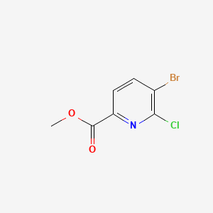 Methyl 5-bromo-6-chloropicolinate chemical structure (CAS 1214353-79-3)