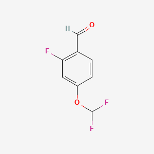 4-(Difluoromethoxy)-2-fluorobenzaldehyde chemical structure (CAS 1214358-05-0)