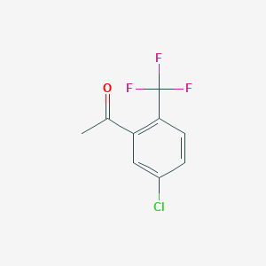 1-(5-Chloro-2-(trifluoromethyl)phenyl)ethan-1-one chemical structure (CAS 1214362-82-9)