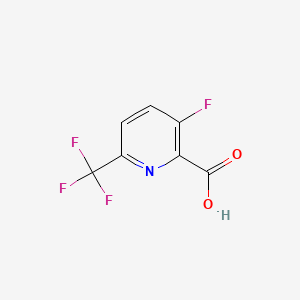3-Fluoro-6-(trifluoromethyl)picolinic acid chemical structure (CAS 1214365-86-2)