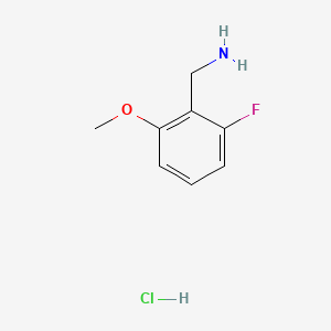 (2-Fluoro-6-methoxyphenyl)methanamine hydrochloride chemical structure (CAS 1214366-31-0)