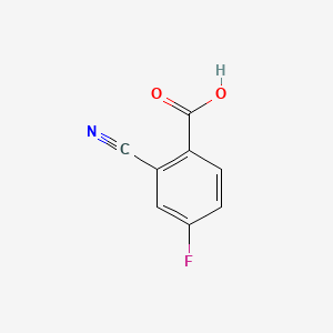 2-Cyano-4-fluorobenzoic acid chemical structure (CAS 1214369-42-2)