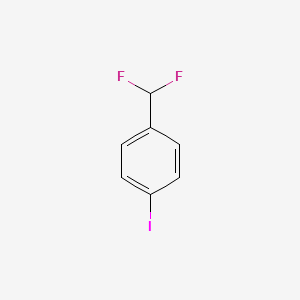 1-(Difluoromethyl)-4-iodobenzene chemical structure (CAS 1214372-82-3)