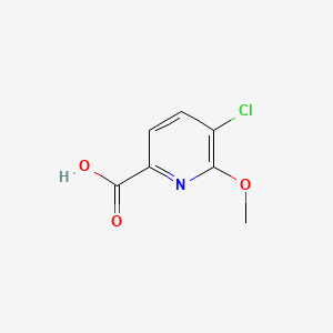 5-Chloro-6-methoxypicolinic acid chemical structure (CAS 1214373-91-7)