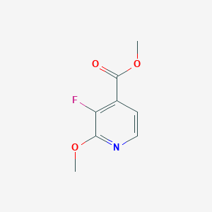 Methyl 3-fluoro-2-methoxyisonicotinate chemical structure (CAS 1214375-56-0)