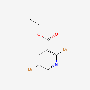 Ethyl 2,5-dibromonicotinate chemical structure (CAS 1214375-74-2)