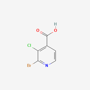 2-Bromo-3-chloroisonicotinic acid chemical structure (CAS 1214377-39-5)