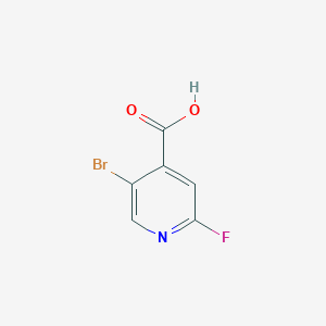 5-Bromo-2-fluoroisonicotinic acid chemical structure (CAS 1214377-40-8)