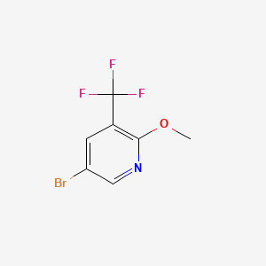 5-Bromo-2-methoxy-3-(trifluoromethyl)pyridine chemical structure (CAS 1214377-42-0)