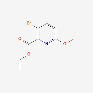 Ethyl 3-bromo-6-methoxypicolinate chemical structure (CAS 1214377-88-4)