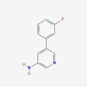 5-(3-Fluorophenyl)pyridin-3-amine chemical structure (CAS 1214384-10-7)