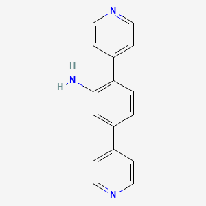 2,5-Di(pyridin-4-yl)aniline chemical structure (CAS 1214384-80-1)