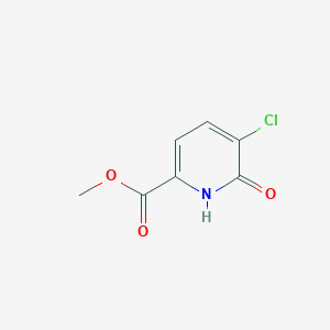 Methyl 5-chloro-6-oxo-1,6-dihydropyridine-2-carboxylate chemical structure (CAS 1214386-04-5)