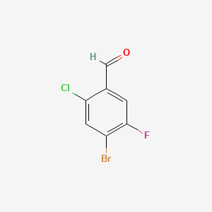 2-Chloro-4-bromo-5-fluorobenzaldehyde chemical structure (CAS 1214386-29-4)
