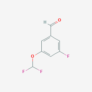3-(Difluoromethoxy)-5-fluorobenzaldehyde chemical structure (CAS 1214386-38-5)
