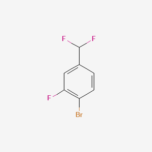 1-Bromo-4-(difluoromethyl)-2-fluorobenzene chemical structure (CAS 1214386-70-5)