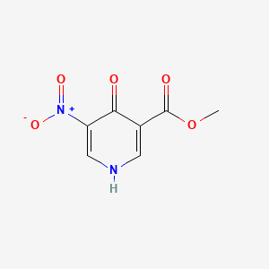 Methyl 4-hydroxy-5-nitronicotinate chemical structure (CAS 1214387-19-5)