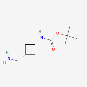 tert-Butyl (trans-3-(aminomethyl)cyclobutyl)carbamate chemical structure (CAS 1214727-57-7)