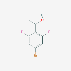 1-(4-Bromo-2,6-difluorophenyl)ethanol chemical structure (CAS 1214900-62-5)