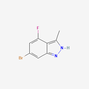 6-Bromo-4-fluoro-3-methyl-1H-indazole chemical structure (CAS 1214900-63-6)