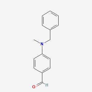 4-(Benzyl(methyl)amino)benzaldehyde chemical structure (CAS 1215-41-4)
