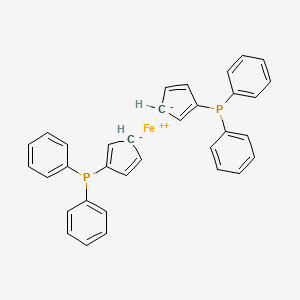 1,1-Bis(diphenylphosphino)ferrocene chemical structure (CAS 12150-46-8)