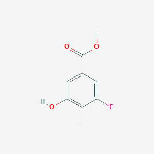 Methyl 3-fluoro-5-hydroxy-4-methylbenzoate chemical structure (CAS 1215031-99-4)