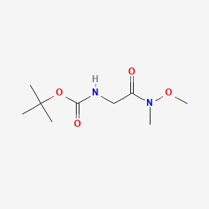 tert-butyl (2-(methoxy(methyl)amino)-2-oxoethyl)carbamate chemical structure (CAS 121505-93-9)
