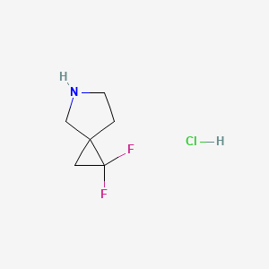 1,1-Difluoro-5-azaspiro[2.4]heptane hydrochloride chemical structure (CAS 1215071-12-7)