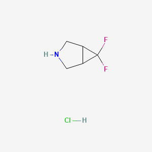 6,6-Difluoro-3-azabicyclo[3.1.0]hexane hydrochloride chemical structure (CAS 1215071-13-8)