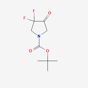 tert-Butyl 3,3-difluoro-4-oxopyrrolidine-1-carboxylate chemical structure (CAS 1215071-16-1)