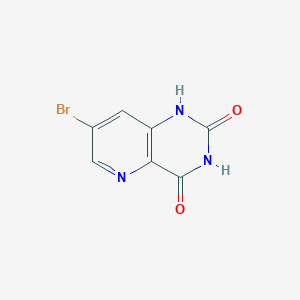 7-Bromopyrido[3,2-d]pyrimidine-2,4-diol chemical structure (CAS 1215074-37-5)