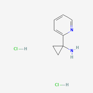 1-(2-Pyridyl)cyclopropylamine Dihydrochloride chemical structure (CAS 1215107-39-3)