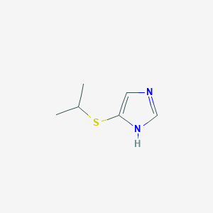 4-(Isopropylthio)-1H-imidazole chemical structure (CAS 1215198-00-7)