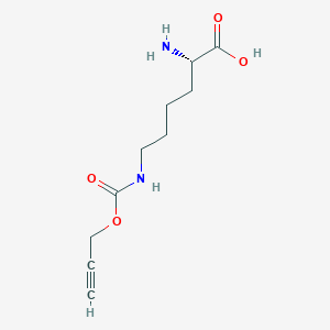 (S)-2-Amino-6-(((prop-2-yn-1-yloxy)carbonyl)amino)hexanoic acid chemical structure (CAS 1215204-46-8)