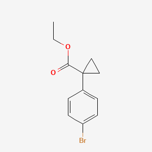 Ethyl 1-(4-bromophenyl)cyclopropanecarboxylate chemical structure (CAS 1215205-50-7)