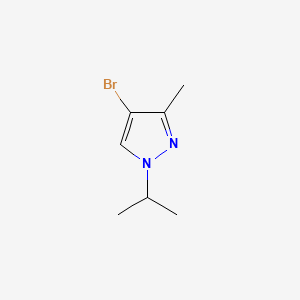 4-Bromo-1-isopropyl-3-methyl-1H-pyrazole chemical structure (CAS 1215295-87-6)