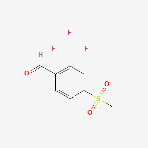 2-Formyl-5-(methylsulphonyl)benzotrifluoride chemical structure (CAS 1215310-75-0)