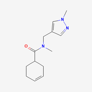 N-Methyl-N-((1-methyl-1H-pyrazol-4-yl)methyl)cyclohex-3-enecarboxamide chemical structure (CAS 1215461-16-7)