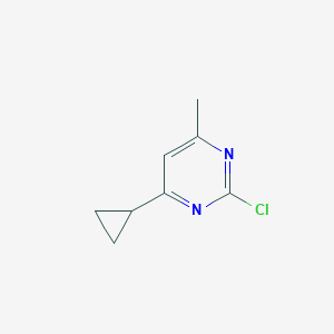 2-Chloro-4-cyclopropyl-6-methylpyrimidine chemical structure (CAS 121553-38-6)