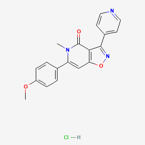 6-(4-Methoxyphenyl)-5-methyl-3-(pyridin-4-yl)isoxazolo[4,5-c]pyridin-4(5H)-one hydrochloride chemical structure (CAS 1215566-78-1)