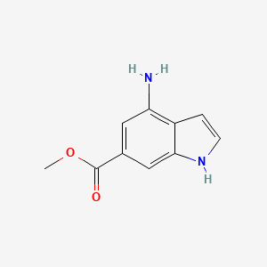 Methyl 4-Aminoindole-6-carboxylate chemical structure (CAS 121561-15-7)