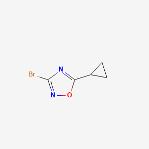 3-Bromo-5-cyclopropyl-1,2,4-oxadiazole chemical structure (CAS 121562-08-1)