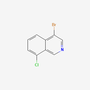 4-Bromo-8-chloroisoquinoline chemical structure (CAS 1215767-86-4)