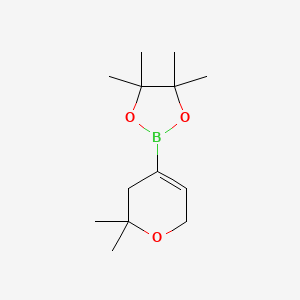 2-(2,2-Dimethyl-3,6-dihydro-2H-pyran-4-yl)-4,4,5,5-tetramethyl-1,3,2-dioxaborolane chemical structure (CAS 1215867-50-7)