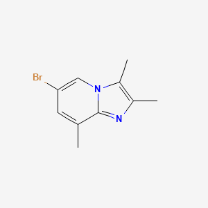 6-Bromo-2,3,8-trimethylimidazo[1,2-a]pyridine chemical structure (CAS 1215953-19-7)