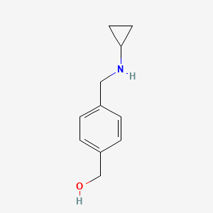 (4-((Cyclopropylamino)methyl)phenyl)methanol chemical structure (CAS 1216190-43-0)