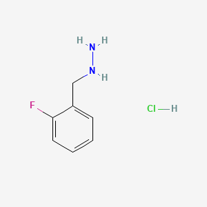(2-Fluorobenzyl)hydrazine hydrochloride chemical structure (CAS 1216246-45-5)
