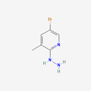 5-Bromo-2-hydrazinyl-3-methylpyridine chemical structure (CAS 1216259-76-5)